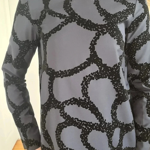 COS NAVY  BLUE PRINT DRESS - Picture 4 of 6